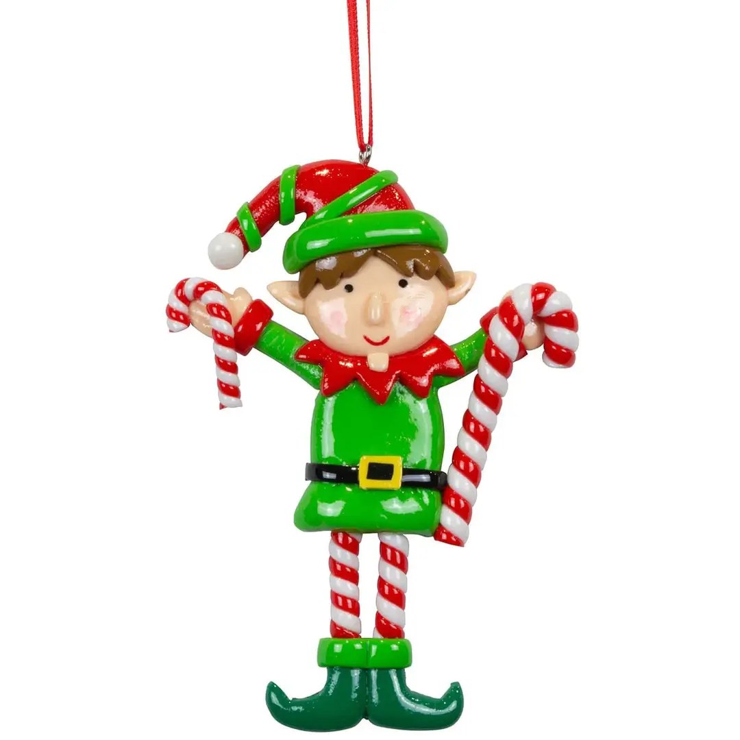 Baumschmuck Wichtel Zuckerstange 13cm