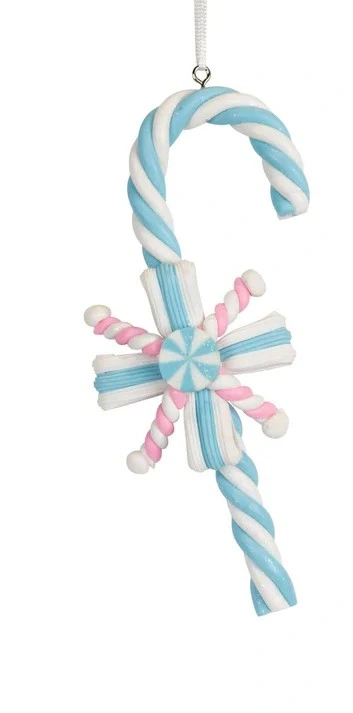 Baumschmuck Zuckerstange 12cm blau