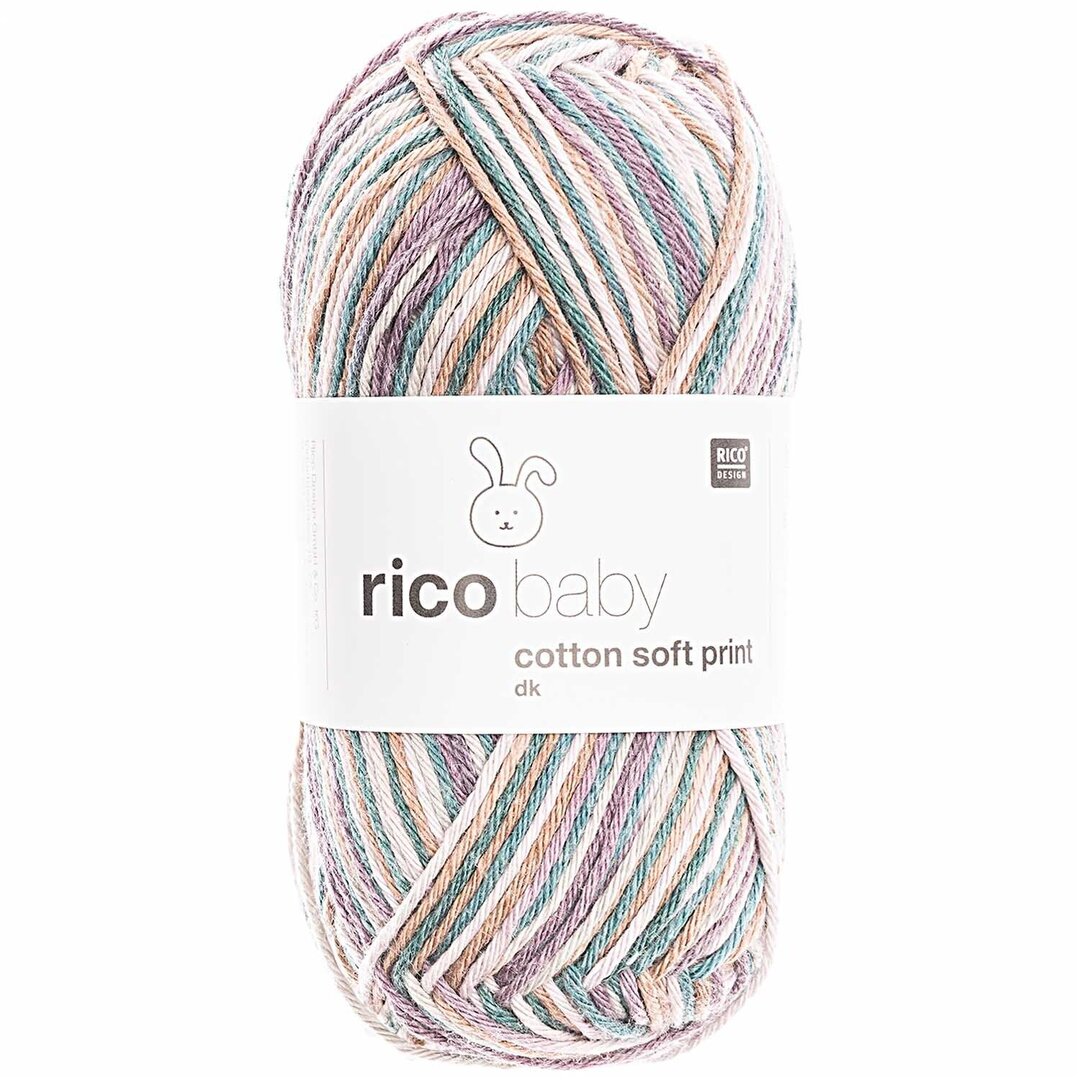 Rico Baby Cotton Soft Print dk 50g 125m Farbe Petrol-Flieder