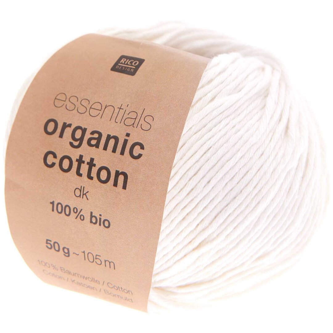 Essentials Organic Cotton dk 50g 105m Farbe Weiß