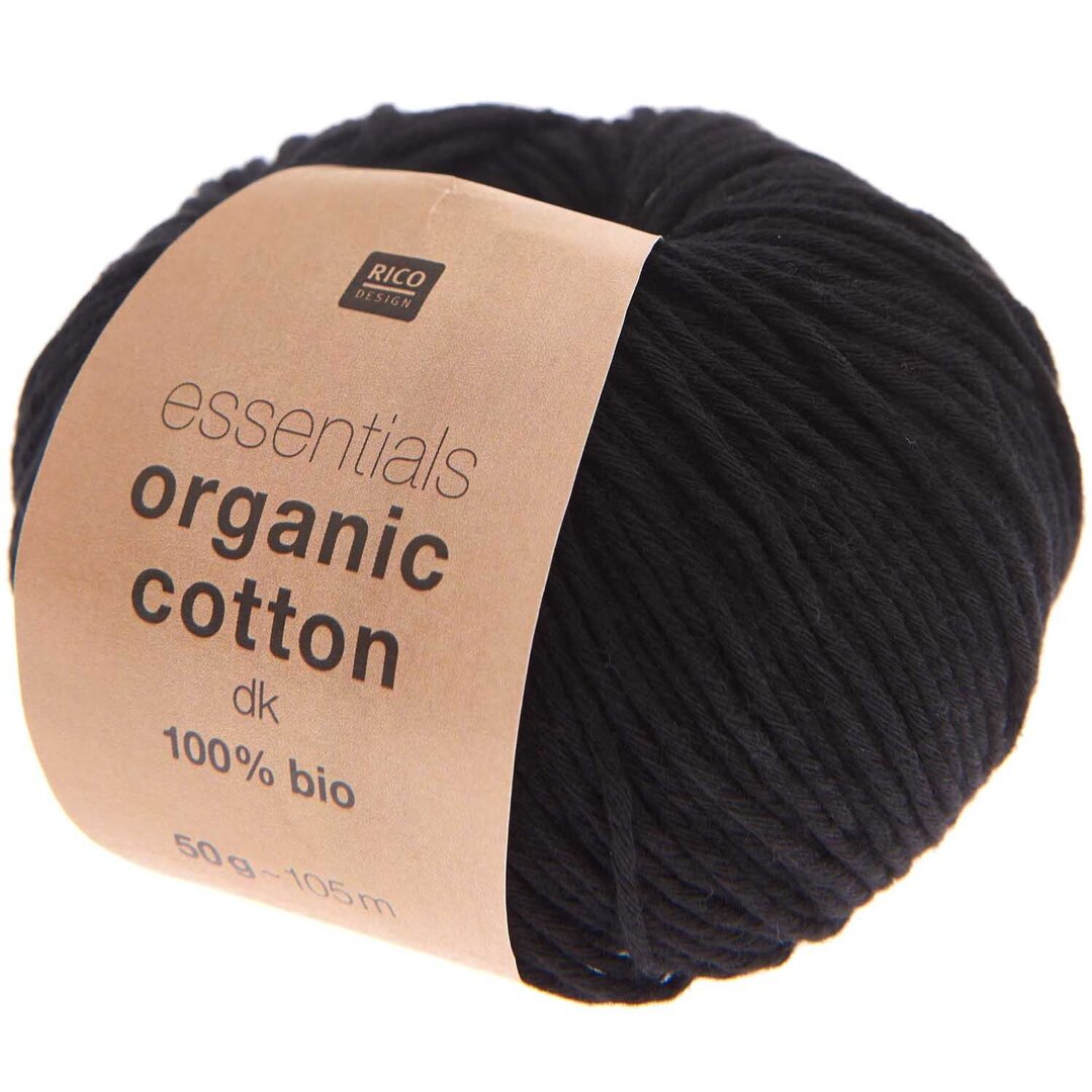 Essentials Organic Cotton dk 50g 105m Farbe Schwarz