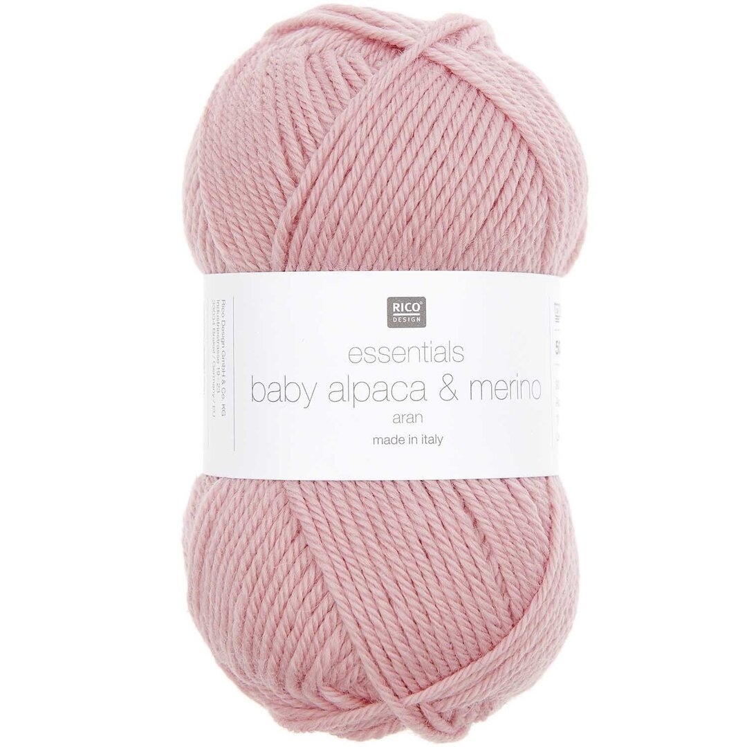 Essentials Baby Alpaca & Merino aran 50g 100m Rosa
