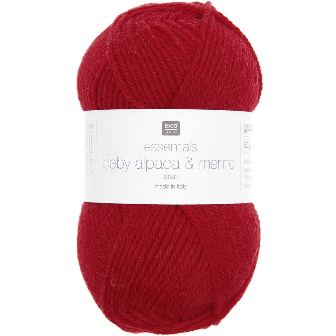 Essentials Baby Alpaca & Merino aran 50g 100m Rot