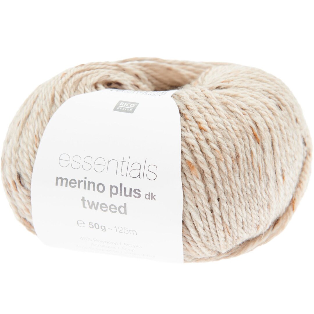 Essentials Merino Plus Tweed dk 50g 125m Farbe Natur