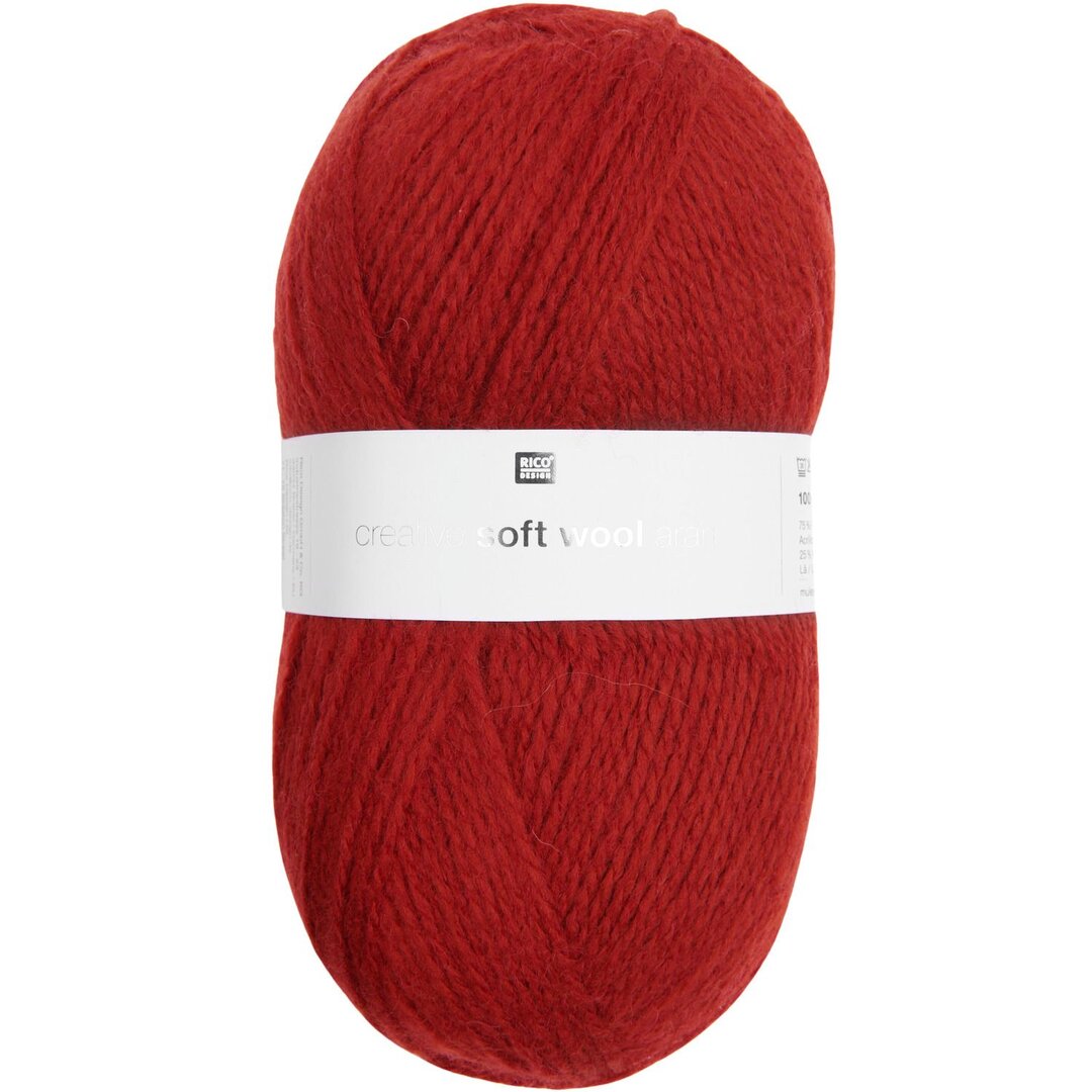 Creative Soft Wool aran 100g 300m Farbe Rot
