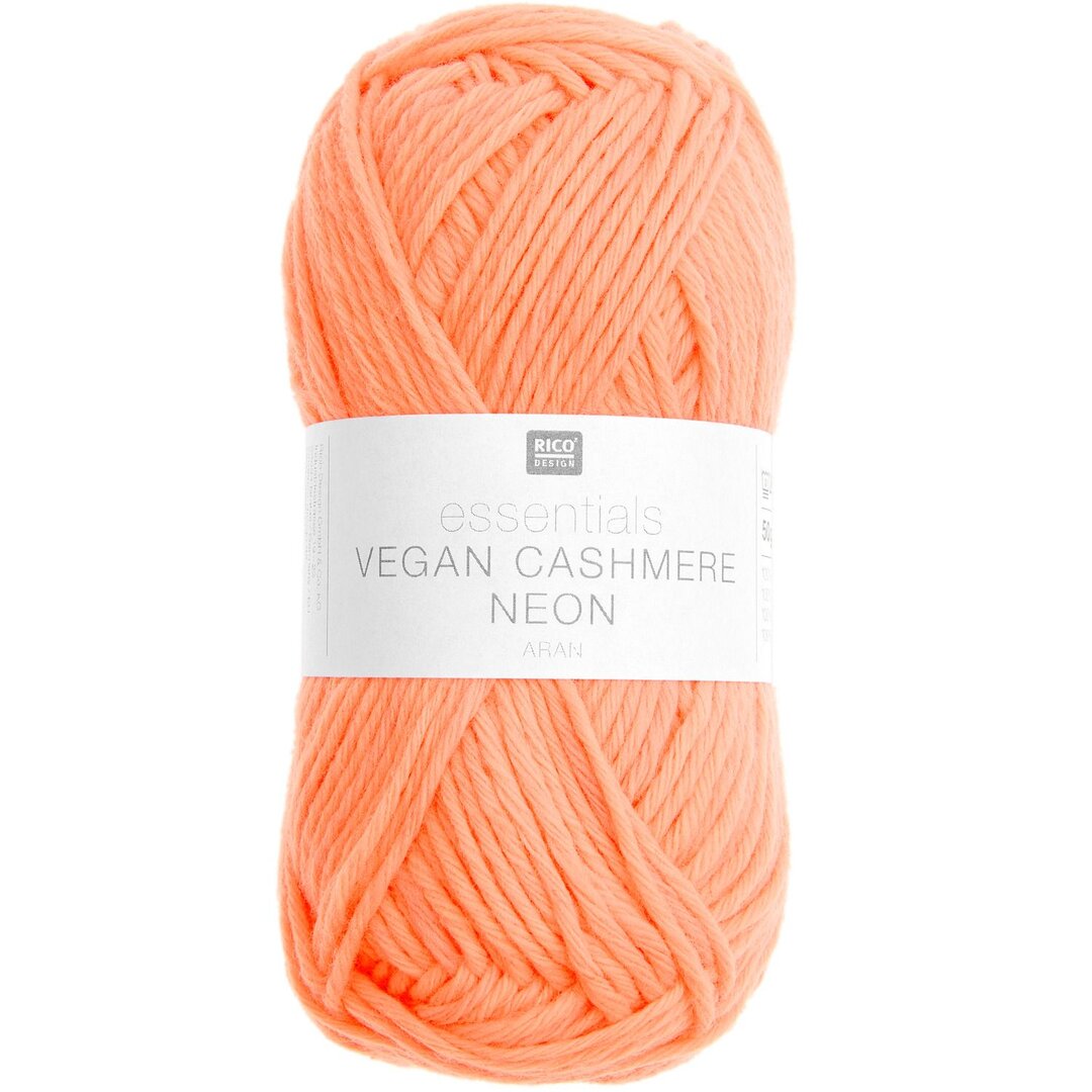 Essentials Vegan Cashmere Neon aran 50g 100m Farbe Orange