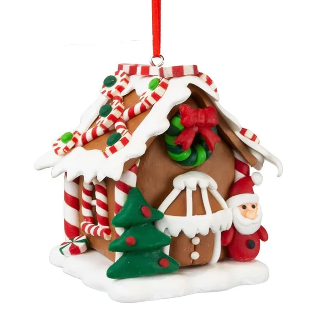 Baumschmuck Polyclay, Lebkuchenhaus B , 9cm