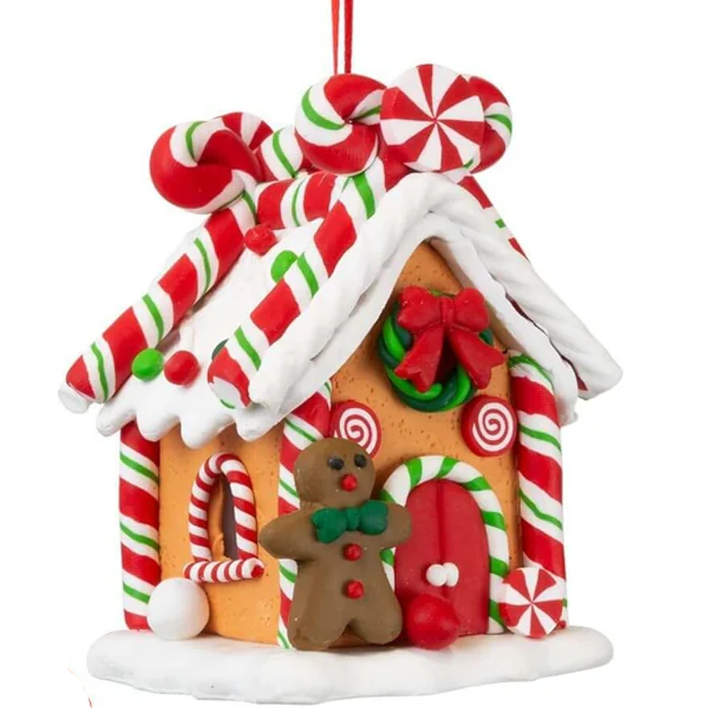 Baumschmuck Polyclay, Lebkuchenhaus A , 9cm