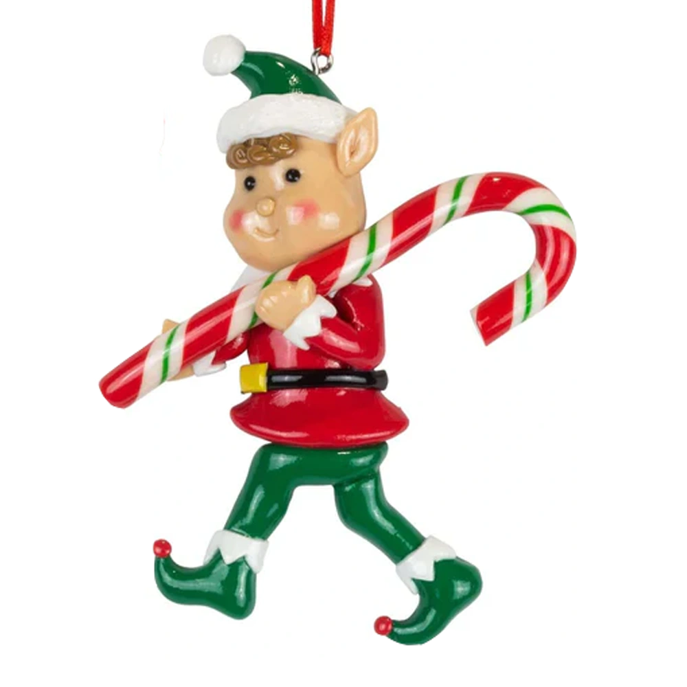 Baumschmuck Wichtel Zuckerstange 11cm